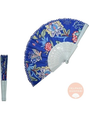 Yelpaze Dünyası Yelpaze Kelebek ve Çiçek Desenli