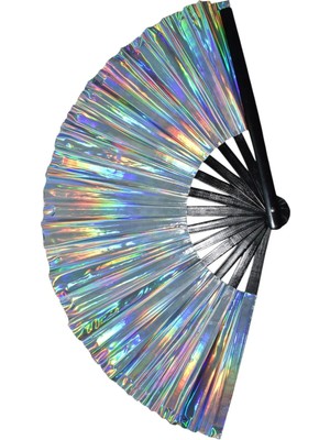 Yelpaze Dünyası Yelpaze Parti Boy Hologram Neon Xxl