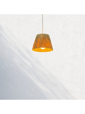 Allians Modern Bohem Hasır Avize, 15 Cm, Şık ve Şehirli Aydınlatma Tarzı