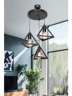 Allians Modern 3'lü Avişe Siyah Laleli Çok Amaçlı Oturma ve Yatak Odası Seti