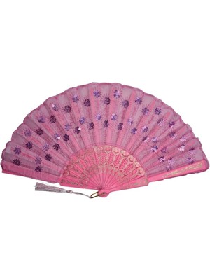 Yelpaze Dünyası Pullu Yelpaze Düğün Kına Nikah Aksesuar