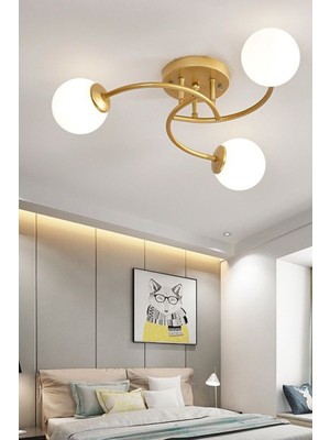 Allians Şık Modern Üçlü Camlı Avize ile Evinize Zarafet Katın