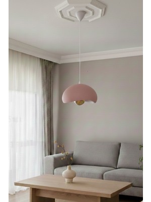 Allians Modern Retro Iskandinav Beton Görünümlü Tekli Sarkıt Avize, Mutfak ve Salon Aydınlatması