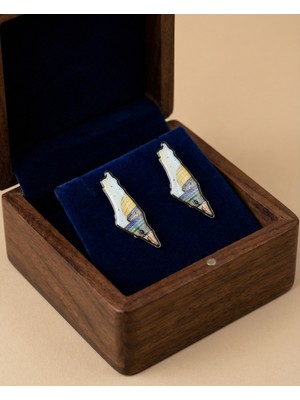 Zaytoon 2\'lu Filistin Haritası Kudüs Görselli Içerir Metal Unisex Yaka Rozeti A300015-02