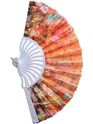 Yelpaze Dünyası Yelpaze Çiçek Desenli Şık Serinletici