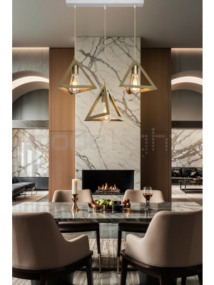 Allians Modern 3'lü Sıralı Avize, Beyaz, Salon, Oturma, Çocuk, Yatak Odası, Antre, Mutfak Için