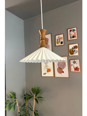 Allians Beyaz Metal Uzun Sarkıt Avize, Rustik ve Modern Dekor Aydınlatması