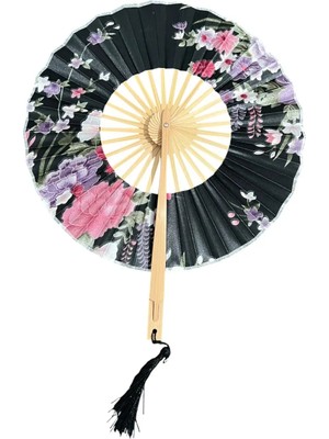 Yelpaze Dünyası Yuvarlak Japon Yelpaze Özel Kesesinde