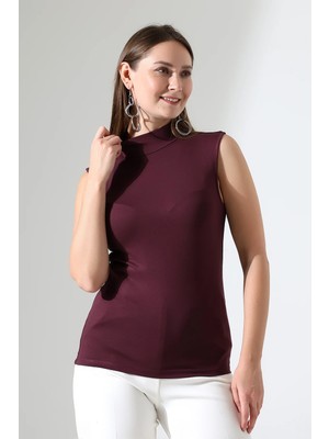 Modaplaza Kadın Kolsuz Yarım Balıkçı Bluz 21757