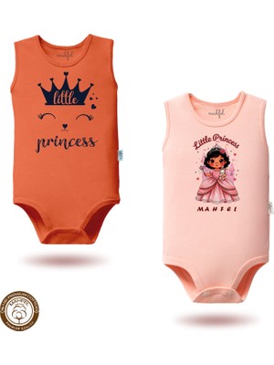 Mahfel %100 Pamuklu Atlet Organik Baskılı Çıtçıtlı Bebek Body Zıbın 881-604