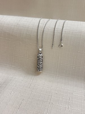 Cevşen Spiga Zincir 925 Ayar Gümüş Kolye