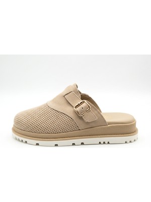 Beety Sb-2 Hakiki Deri Anatomik Sabo Önü Kapalı Günlük Kadın Terlik