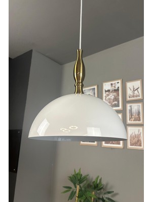 Allians Beyaz Sarkıt Avize, Eskitme Detaylı, Şık ve Modern Aydınlatma Seçeneği