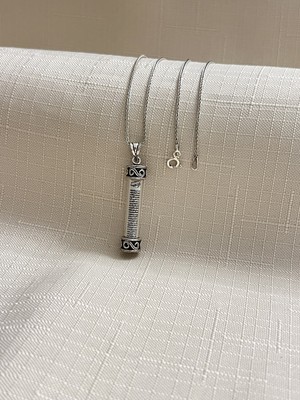 Cevşen Spiga Zincir 925 Ayar Gümüş Kolye