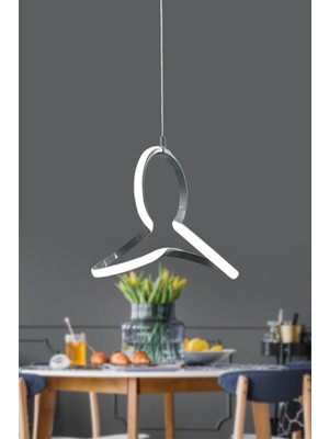 Allians Modern Gri Kasa Beyaz Işık LED Avize, Şık ve Zarif Tasarım