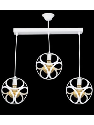 Allians Modern Üçlü Çember Küp Sarkıt Avize, Şık ve Zarif Aydınlatma Parçası