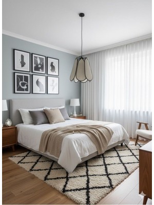 Allians Modern Çiçek Sarkıt Avize, Kumaş Bohem Salon ve Mutfak Aydınlatması