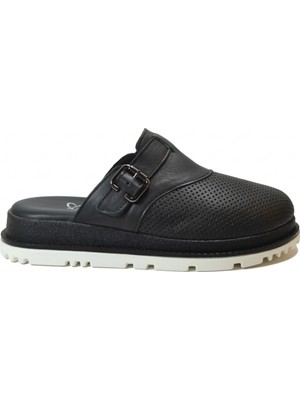 Beety Sb-2 Hakiki Deri Anatomik Sabo Önü Kapalı Günlük Kadın Terlik