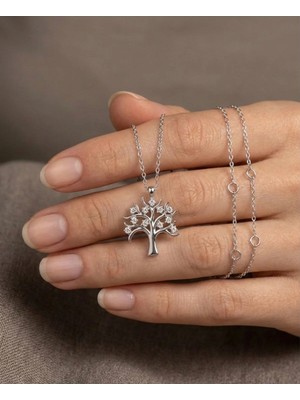 925 Ayar Gümüş Hayat Ağacı Kolye
