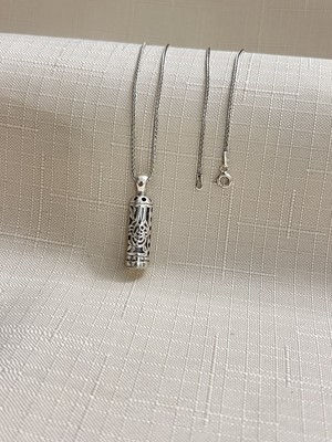 Osmanlı Tuğrası Spiga Zincir 925 Ayar Gümüş Kolye