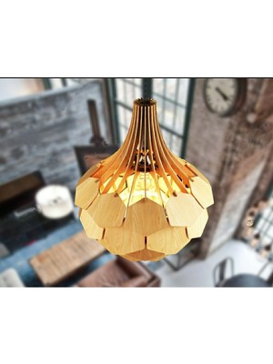 Allians Modern 3D Kare Globe Küre, Ahşap ve Mdf, Rustik Salon Dekorasyonu