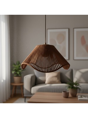 Allians Rustik ve Bohem Tarzda Kahverengi Ev Aydınlatma Dekoru