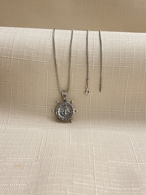 Çapa Model 925 Ayar Gümüş Erkek Cevşen Kolye