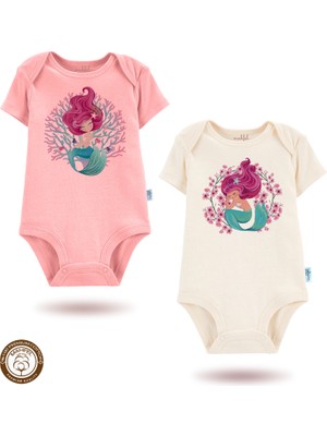 Mahfel %100 Pamuklu Organik Baskılı Çıtçıtlı Bebek Body Zıbın 165-41
