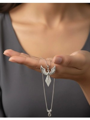 Anka Kuşu Kolye 925 Ayar Gümüş