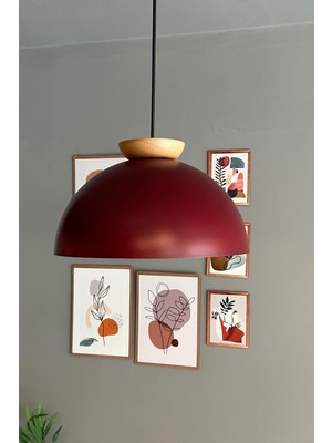 Allians Şık Ahşap Sarkıt Avize, Modern ve Dekoratif Aydınlatma, Salon ve Mekan Için