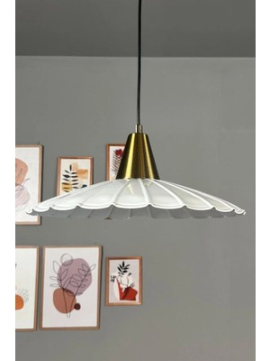 Allians Modern ve Şık Beyaz Metal Avize, Rustik Plafonyer Sarkıt Aydınlatma