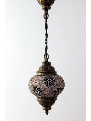 Allians Şık Otantik Mozaik Avize Seti No 2 Kahve, Zarif ve Modern Tasarım