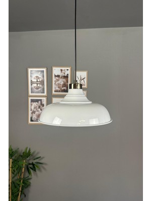 Allians Şık Beyaz Tekli Avize, Otel, Salon, Mutfak, Koridor, Hol Aydınlatması