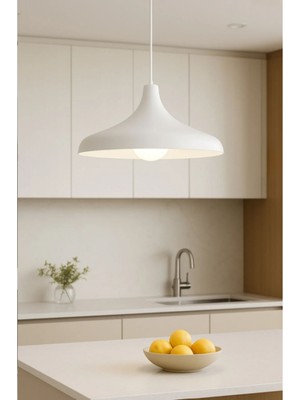 Allians Şık Beyaz Sarkıt Avize, Retro ve Modern Endüstriyel Tarz, Salon ve Cafe Için