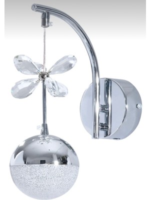Allians Modern LED Gün Işığı Duvar Aplikası, Şık ve Parlak Krom Kaplama