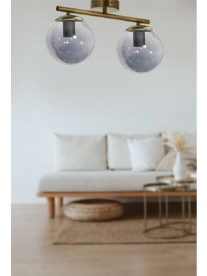 Allians Şık Eskitme Füme Cam Avize, Modern Tasarım, Salon, Mutfak ve Yatak Odası Için