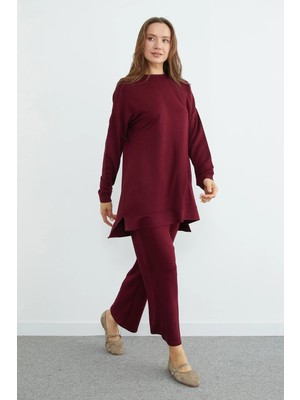 FullaModa Büyük Beden Fullamodest Çimalı Modal 2 Li Takım