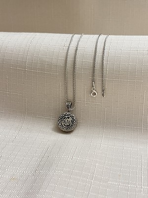 Allah Yazılı Spiga Zincir Cevşen 925 Ayar Gümüş Erkek Olye