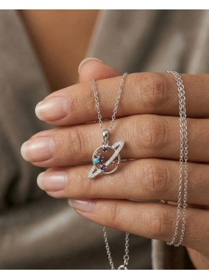 925 Ayar Gümüş Yıldız Tozu Kolye