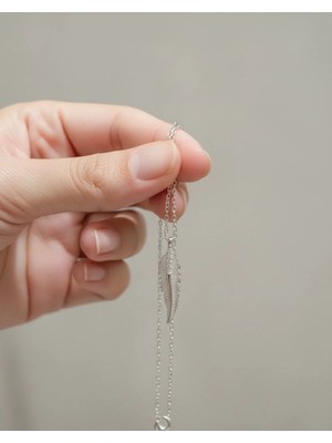 Yaprak Kolye 925 Ayar Gümüş