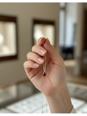 925 Ayar Gümüş Damla Kolye