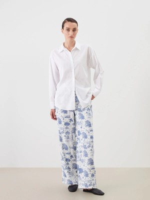 Lc Waikiki Yeni Sezon Beli Lastikli Desenli Modal Karışımlı Kadın Pantolon