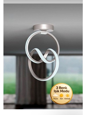Allians Modern Gümüş Renkli Çok Modlu Sarkıt LED Avize, Oturma ve Çocuk Odası Için