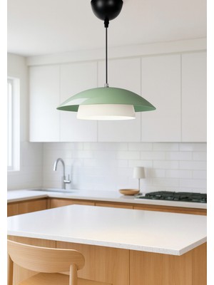 Allians Mint Yeşil Metal Sarkıt, Modern ve Şık Iskandinav Tarz Aydınlatma