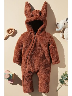 x Ipek Atlas Kız Erkek Bebek Çocuk Kışlık Peluş Tulum