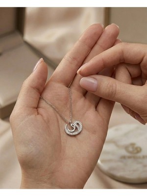 925 Ayar Gümüş Vav Harfi Kolye