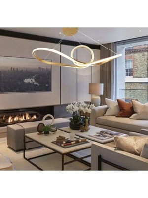 Allians Modern Beyaz LED Avize, Mutfak ve Oturma Odası Şıklığı Için Şık Tasarım