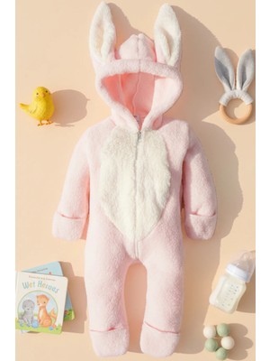 x Ipek Atlas Kız Erkek Bebek Çocuk Kışlık Peluş Tulum