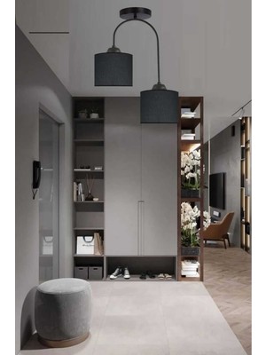 Allians Modern Siyah Dekoratif Plof Avize, Salon, Mutfak ve Yatak Odası Için