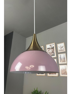 Allians Lila Avize Tekli Sarkıt, Eskitme Kubbe Başlık, Salon ve Mutfak Dekorasyonu